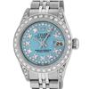 Image 2 : Rolex Ladies Stainless Steel 26MM Blue String Diamond Lugs Datejust Wristwatch