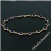 Image 3 : 14kt Yellow Gold 10.50 ctw Round Checkerboard Amethyst by the Yard Chain Bracele