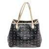 Image 1 : MCM Black Visetos Coated Canvas Leather Tote Bag