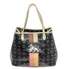 Image 2 : MCM Black Visetos Coated Canvas Leather Tote Bag