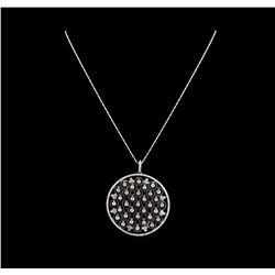 14KT White Gold 1.40 ctw Diamond Pendant With Chain