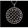 Image 2 : 14KT White Gold 1.40 ctw Diamond Pendant With Chain