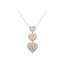14k Two Tone Gold 0.50CTW Diamond Pendant, (I1 /G-H)