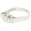 Image 3 : 14K White Gold 0.40 ctw High Bar Set Round Brilliant Cut Diamond Band Ring Sz 6.