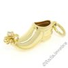 Image 1 : Vintage 14kt Yellow Gold 0.04 ctw Diamond Elf Genie Shoe Charm Pendant