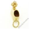 Image 5 : Vintage 14kt Yellow Gold 0.04 ctw Diamond Elf Genie Shoe Charm Pendant