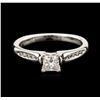 Image 2 : 14KT White Gold 0.66 ctw Diamond Ring