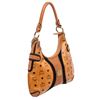 Image 2 : MCM Cognac Visetos Coated Canvas Suede Small Hobo Bag