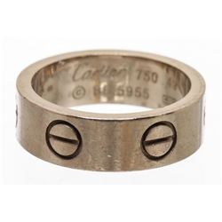 Cartier Rhodium-Plated 18K White Gold LOVE Ring 49