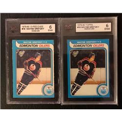 GRADED WAYNE GRETZKY ROOKIE CARD LOT ( KSA 6 OPC AND TOPPS) GRADED WAYNE GRETZKY ROOKIE CARD LOT ( KSA 6 OPC AND TOPPS)