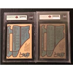 GRADED WAYNE GRETZKY ROOKIE CARD LOT ( KSA 6 OPC AND TOPPS)