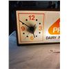 Image 2 : Vintage Palm Dairy Illuminated Clock. Clock and Light Works. 9.5" H x 18.5" W