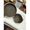 Image 2 : Vintage 5 Qt Cast Iron Dutch Oven With Handle and Lid. Taiwan- Nice Shape