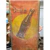Image 2 : 1940's Sel Framed Pause Drink Coca Cola Tin Sign. 18" w x 54" L