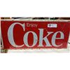 Image 2 : Vintage Enjoy Coke Sign 10" H x 22" L