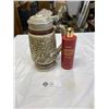 Image 1 : Avon Collector Beer Stein with Avon After Shave Lotion Bottle. Cowboy Designs