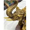 Image 2 : Ornately Carved Elephant on Stand, Made of Resin