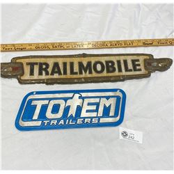 2 Trailer Emblems Totem Trailers and Trail Mobile