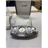 Image 2 : Vintage Double Guillotine Cigar Cutter with Box.  With Travel Alarm Clock with Box