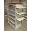 Image 1 : 1 Freestanding Metal Shelving Unit w/ Removable End Shelving 37"W x 22.5"D x 62"H
