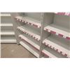 Image 14 : 4 Sections of Metal Wall-Mount Shelving (Each Section 36"W x 16"D x 10ft Tall), Top has cabinet door