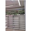 Image 1 : 4 Sections of Metal Wall-Mount Shelving (Each Section 36"W x 16"D x 10ft Tall), Top has cabinet door