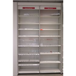 2 Sections of Metal Wall-Mount Shelving (Each Section 37"W x 16"D x 10ft Tall)