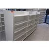 Image 2 : 1 Freestanding Metal Shelving Unit 109"L x 14"Depth (Each Side) x 51"H