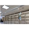 Image 8 : 7 Sections Metal Wall-Mount Shelving (Each Section 36"W x 16"D x 10ft Tall), Top has cabinet doors
