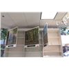 Image 3 : 3 Sections Metal Wall-Mount Shelving (Each Section 36"W x 16"D x 10ft Tall), Top has cabinet doors
