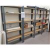Image 2 : 4 Freestanding Metal-Frame Industrial Shelving Units (contents of shelves not included)