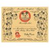 Image 1 : Mickey Mouse Club Membership Certificate.