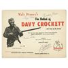 Image 1 : "The Ballad of Davy Crockett" Multi-Signed Song Book.