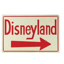 Disneyland Directional Metal Sign.