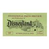 Image 1 : Green Disneyland Opening Day Press Preview Ticket.