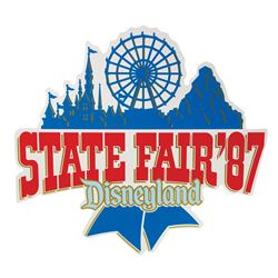 Disneyland State Fair Lamppost Sign.