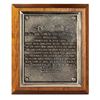 Image 1 : 30th Anniversary Dedication Plaque Replica.