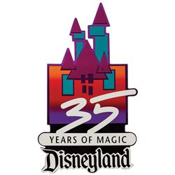 Disneyland 35th Anniversary Lamppost Sign.