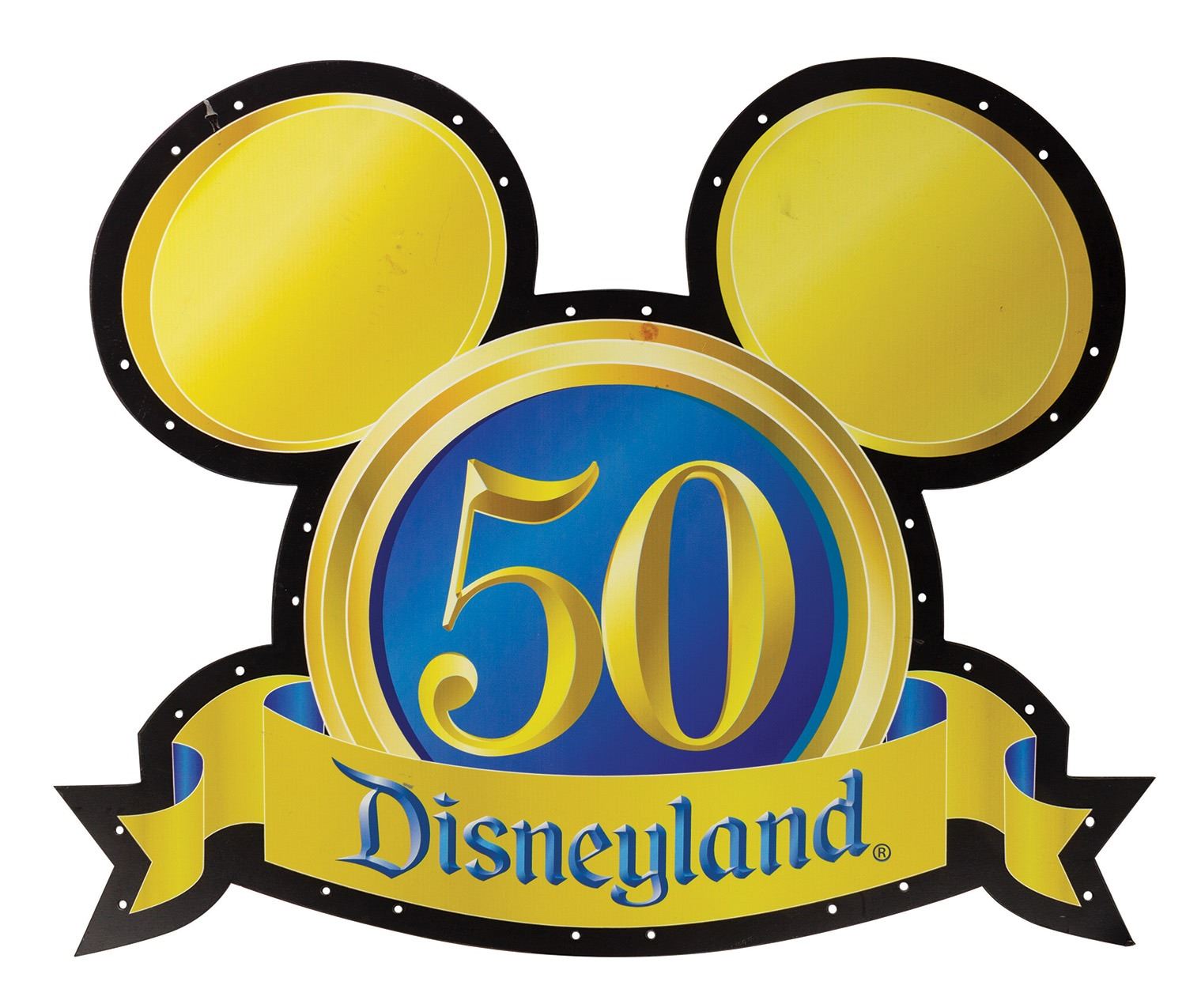 Disneyland 50th Anniversary Sign. Barnebys