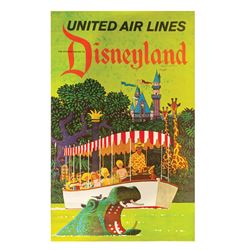 United Air Lines Disneyland Travel Poster.