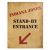 Image 1 : Indiana Jones Stand-by Entrance Sign.