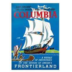 Sailing Ship Columbia Attraction Poster.