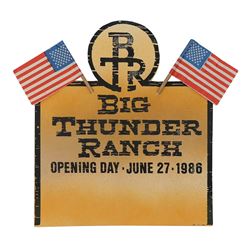 Big Thunder Ranch Opening Day Table Card.