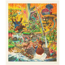 The Laffin' Place Signed Lithograph.