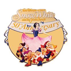Snow White 50th Anniversary Lamppost Sign.
