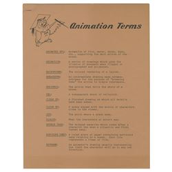 Art Corner List of Animation Terms.