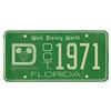 Image 1 : Walt Disney World Pre-Opening License Plate.