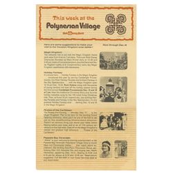 Polynesian Village Flyer.