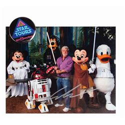 George Lucas Signed Star Tours Photo.