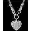 Image 1 : 14KW Gold Diamond Heart Necklace